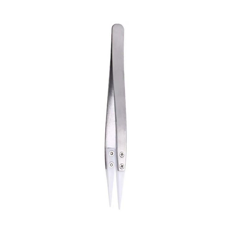 FLYINGSEA Stainless Steel Ceramic Tweezers, Antimagnetic, High Temperature Resistant, Non-Conductive, 3000 Degrees - Image 1